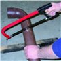 Blade with double cutting edge for hacksaw